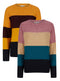 Ladies Clockhouse Striped Block Cozy Ribbed Jumper