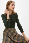 Ex Dorothy Perkins Button Cuff Jumper Sweater