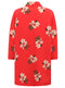 Ex Atmosphere Red Floral Kimono Boho Wrap