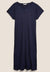 Ex Famous Store Cool Comfort Navy Cotton Modal Long Nightdress