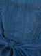 Ex Oasis Mid Blue Denim Belted Tencel Frill Dress