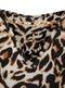 Ex Bon Marhce V Neck Leopard Print Blouse Top