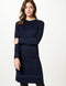 Ex Famous Store Collection Spotted Long Sleeve Shift Dress