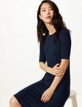 Ex Marks And Spencer Collection Short Sleeve Jersey Swing Dress