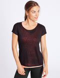 Ex Famous Store Burnout Double Layer Sports Top