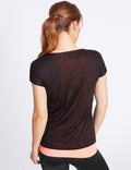 Ex Famous Store Burnout Double Layer Sports Top