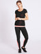 Ex Famous Store Burnout Double Layer Sports Top