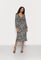 Ex Wallis Spot Snake Print Long Sleeve Jersey dress