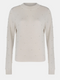 Long Sleeve Pearl Detail Sweater Jumper In Black & Silver