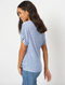 Ladies Tie Knot V-Neck Front Linen Look Top Blouse