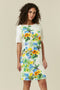 Ex Wallis White Abstract Floral Print Shift Dress