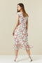 Ex Wallis Pink Floral Print Fit And Flare Dress