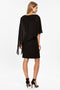 Ex Wallis Black Round Neck Embellished Overlay Dress