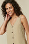 Ex Wallis Button Through Sleeveless Cami Top Vest 3 Colours