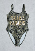 Ex Topshop Palm Soleil Body Palm Print Bodysuit