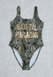 Ex Topshop Palm Soleil Body Palm Print Bodysuit
