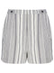 Ex Oasis Grey Stripe Smart Summer Shorts Tab Button Waist