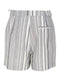 Ex Oasis Grey Stripe Smart Summer Shorts Tab Button Waist