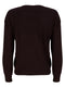 Long Sleeve Button Shoulder Ribbed Jumper Brown / Rust
