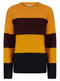 Ladies Clockhouse Striped Block Cozy Ribbed Jumper