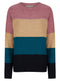 Ladies Clockhouse Striped Block Cozy Ribbed Jumper