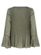 Ex Wallis Khaki Green Pleated Long Sleeve Blouse