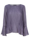 Ex Wallis Mauve Lilac Pleated Long Sleeve Blouse
