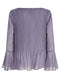 Ex Wallis Mauve Lilac Pleated Long Sleeve Blouse