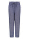 Ladies Linen Blend Straight Leg Trouser In Olive & Blue