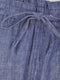 Ladies Linen Blend Straight Leg Trouser In Olive & Blue