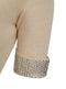 Ladies Jewel Embellished Short Sleeve Knitted Roll Neck Jumper
