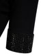 Ladies Jewel Embellished Short Sleeve Knitted Roll Neck Jumper
