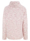 Ladies High Neck Roll Neck Chunky Sweater In Blue And Pink