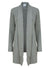 Ex Zara Grey Long Edge To Edge Open Front Cardigan