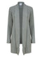 Ex Zara Grey Long Edge To Edge Open Front Cardigan