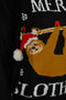 Ladies Christmas Merry Slothmas Santa Xmas Festive Holiday Jumper