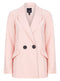 Ex River Island Double Breasted Blazer Jacket In Pink