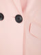 Ex River Island Double Breasted Blazer Jacket In Pink