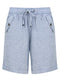Ladies Drawstring Linen Blend Pocket Shorts in 4 Colours