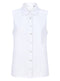 Ex Chainstore White Linen Blend Sleeveless Shirt Blouse