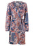 Angel Eye Paisley Print Tie Waist Satin Longsleeve Shirt Dress