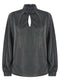 Ladies Sparkle Festive Glitter Long Sleeve Turtleneck Blouse Top