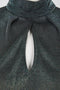 Ladies Sparkle Festive Glitter Long Sleeve Turtleneck Blouse Top