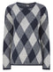 Ex Bon Marche Ladies Diamond Argyle Jumper Sweater