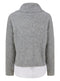Ex Peacocks Ribbed Roll Neck Jumper With Mock Shirt