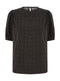 Ex Highstreet Short Gathered Sleeve Spot Print Top
