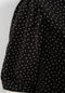 Ex Highstreet Short Gathered Sleeve Spot Print Top