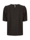 Ex Highstreet Short Gathered Sleeve Spot Print Top