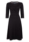 Ex Fever London Andrea Wrap Occasion Dress In Black & Navy