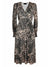Ex Wallis Wallis Mixed Animal Print Midi Dress Long Sleeve
